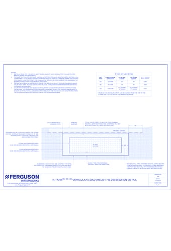 R-Tank HD, SD, UD Vehicular Load Section Detail