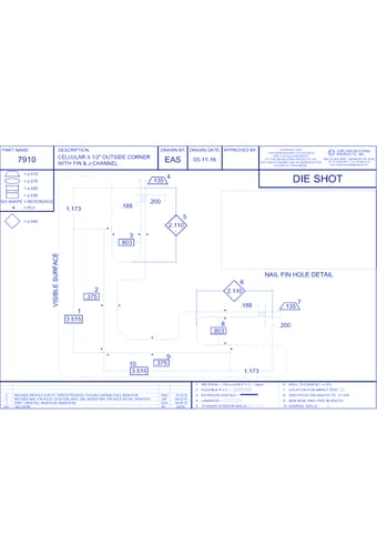 Cellular PVC Trim: 3 1/2" Outside Corner Post