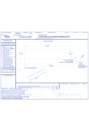 Cellular PVC Trim: Cellular 5 1/2" Casing With Siding Pocket