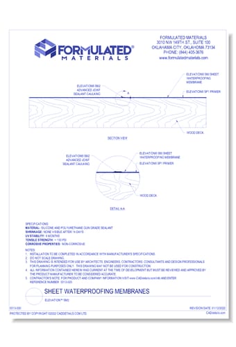 Sheet Waterproofing Membranes: Elevation™ SM2