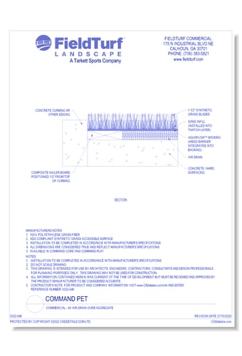 Command Pet - FieldTurf Landscape - CADdetails