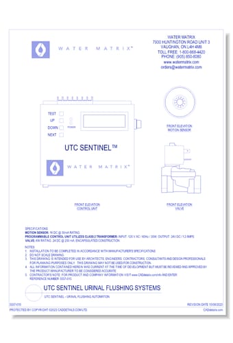 UTC SENTINEL - Urinal Flushing Automation 