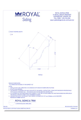 3 Crown Moulding WM53 (2853)