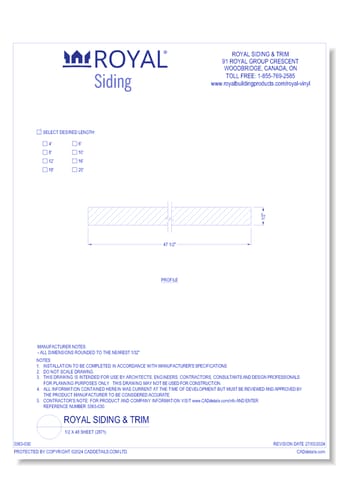 1/2 x 48 Sheet (2871)