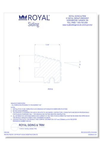 1 5/16 x 1 3/8 Sill Nose (7118)