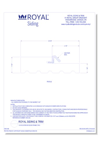 4 9/16 Exterior Door Frame (7181)