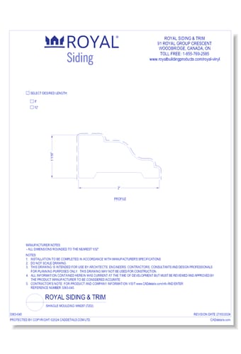 Shingle Moulding WM287 (7202)