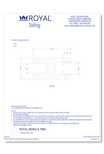 Transom Sash (7464)