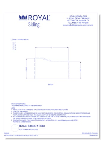 Flat Back Brickmould (7526)