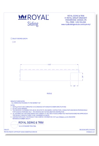 5/4 x 6 Standard Trim (7994)