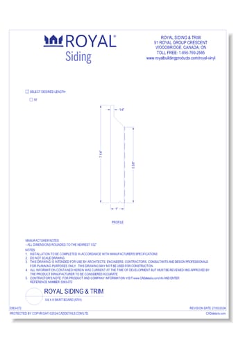 5/4 x 8 Skirt Board (9701)