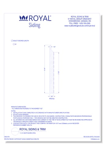 1 x 10 Skirt Board (9705)