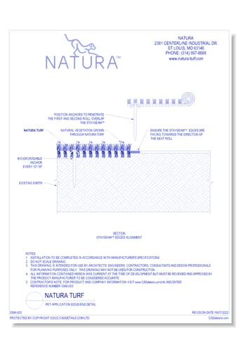 Natura Turf: Pet Application Edge/End Detail 
