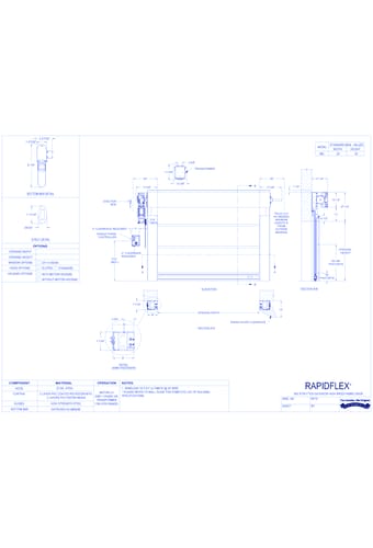 RapidFlex® 993 - Strutted Exterior High Speed Fabric Door