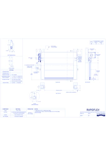 RapidFlex® 994 - Strutted Exterior Heavy-Duty High Speed Fabric Door