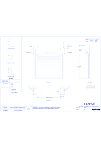 FireKing® 630 - Fire-Rated Rolling Service Doors (Face Mount)