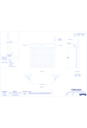 FireKing® 631 - Fire-Rated Rolling Service Doors (Face Mount)