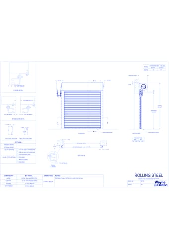 800FR - Fire Rated Rolling Storm Shelter Door