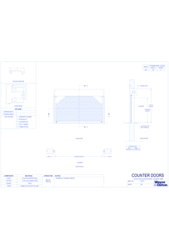 500 - Rolling Counter Shutter Doors (Between Jambs)