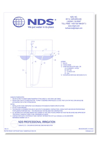Dura-Flo CV - On-Surface Dripline Zone Run Indicator