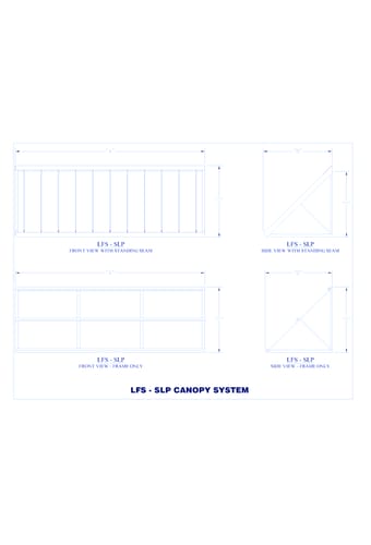 Standing Seam Metal Canopy System (Sloping) - LFS-SLP