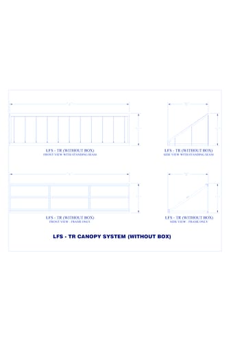 Standing Seam Metal Traditional Canopy System Without Box - LFS-TR