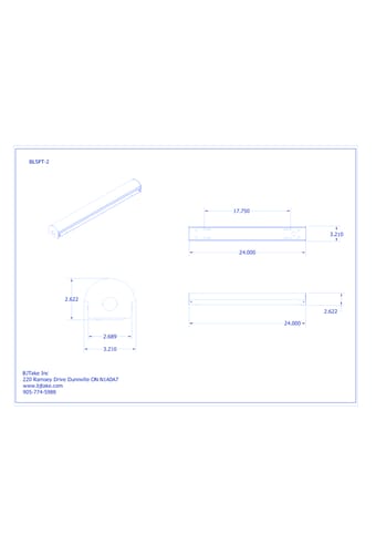 BLSPT: LED True Length Linear Strip Fixture - 2 FT 