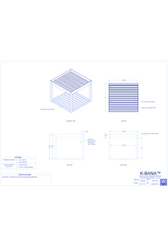K-BANA™ - Manual Louvered Pergola Platform Edition - 10x10