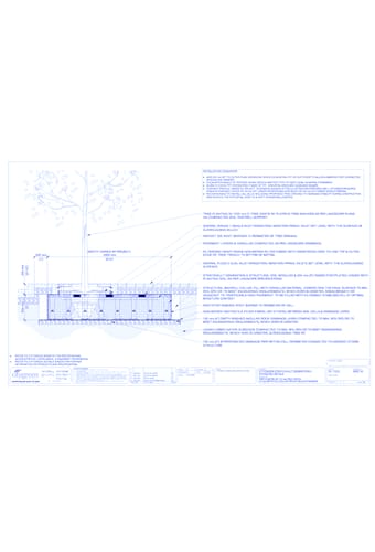 StrataVault™ Tree Planting w/ Duraplate™ 1200 mm Tree Grates - 600 mm Depth Soil Cells w/ Irrigation and Root Barrier (Snorkil)