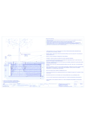 Stratacell™ Tree Planting w/ Duraplate™ 1200 mm Tree Grates - 1250 mm Depth Soil Cells w/ Irrigation and Root Barrier (Snorkil)