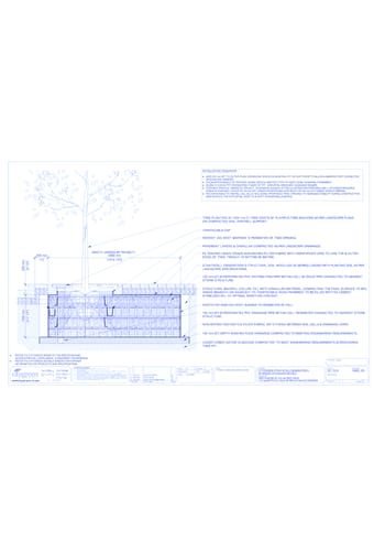 Stratacell™ Tree Planting w/ Duraplate™ 1500 mm Tree Grates - 1000 mm Depth Soil Cells w/ Irrigation and Root Barrier (Distribution)