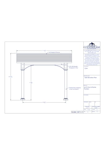 6' Wide - A-Frame Vinyl Pavilion