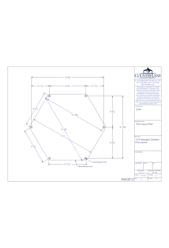 12' Wide - Hexagon Gazebo