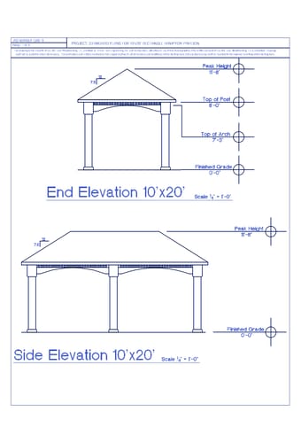 10' Wide - Hampton Pavilion