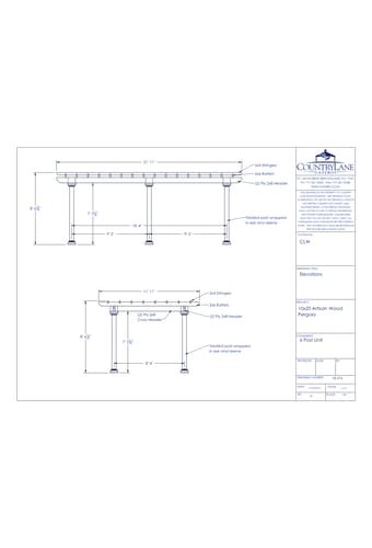 10' Wide - Artisan Wood Pergola