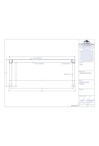 10' Wide - Vista Vinyl Pergola