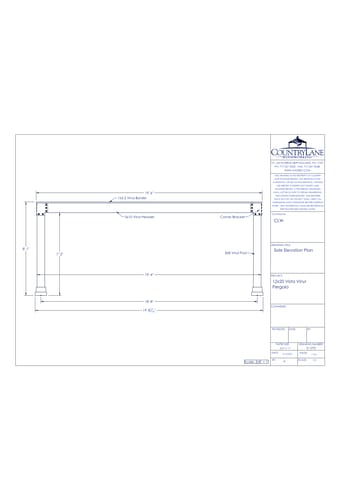 12' Wide - Vista Vinyl Pergola