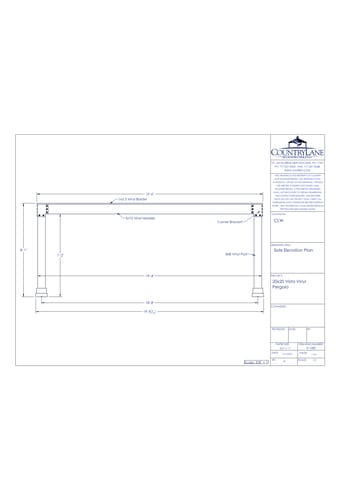 20' Wide - Vista Vinyl Pergola