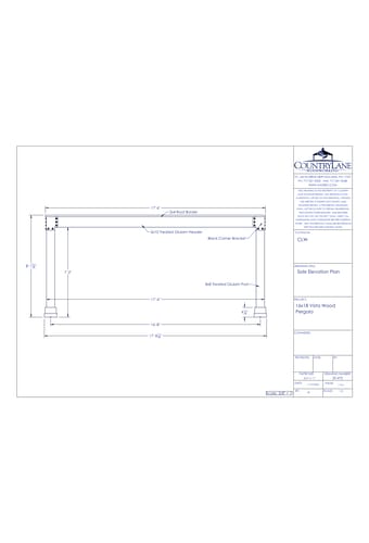 16' Wide - Vista Wood Pergola