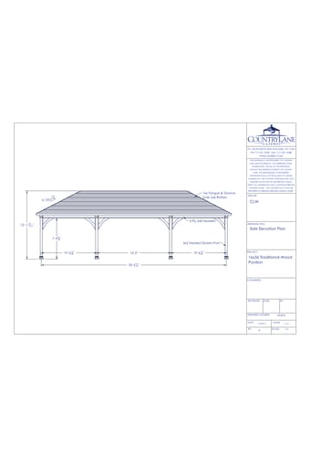16' Wide - Traditional Wood Pavilion
