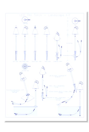 LED Tiki Torch - Landscape Kit – Vintage Brass