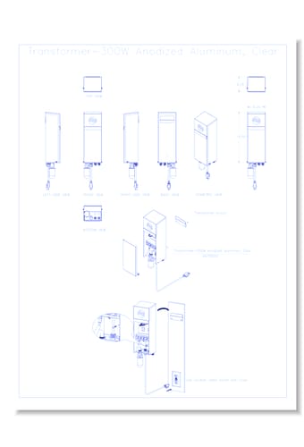 Transformer-300W Anodized Aluminum, Clear