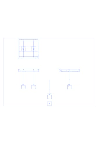 Column Canopy - 24' x 24' x 2'