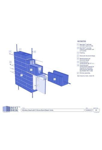 Best Brik Concrete Masonry Units - Window Head (5-Score)