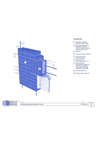 Best Brik Concrete Masonry Units - Window Head (Soldier Course)