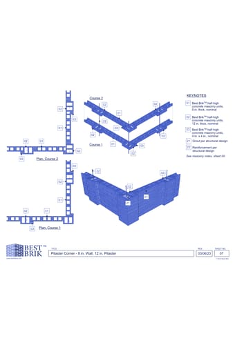 Best Brik Concrete Masonry Units - Corner Pilaster