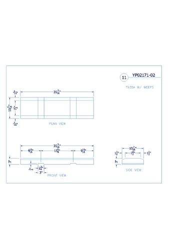 Under Copings (T935A Weeps (YP02171))