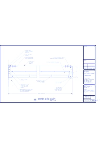 Super Lumideck Flat Soffit Canopy: End Section Detail