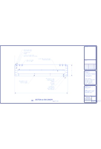 Super Lumideck Hanger Rod Canopy: End Section Detail