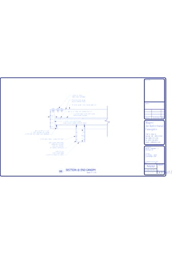 Super Lumideck (Post Supported): Section Detail at End Canopy